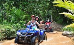 Phuket-Phang Nga: White Water Rafting 7 km.-Zipline-ATV-Lunch by Bangtao Beach Bar